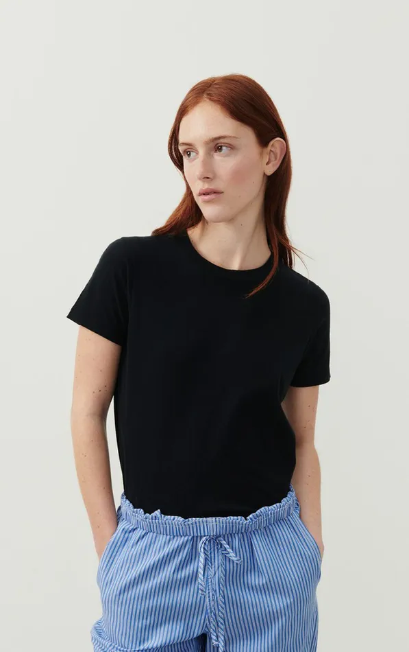 American Vintage Short Sleeve TShirts Women TShirt Gamipy Black