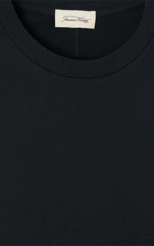 American Vintage Short Sleeve TShirts Women TShirt Gamipy Black American Vintage Short Sleeve TShirts Women TShirt Gamipy Black