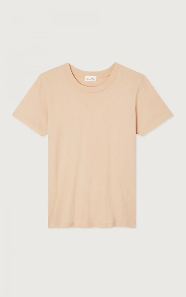 American Vintage Short Sleeve TShirts Women TShirt Gamipy Sand American Vintage Short Sleeve TShirts Women TShirt Gamipy Sand