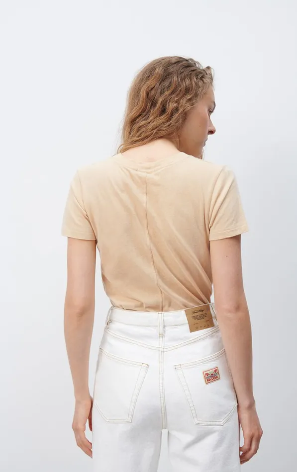 American Vintage Short Sleeve TShirts Women TShirt Gamipy Sand American Vintage Short Sleeve TShirts Women TShirt Gamipy Sand