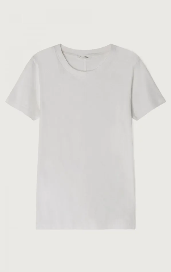 American Vintage Short Sleeve TShirts Women TShirt Gamipy White American Vintage Short Sleeve TShirts Women TShirt Gamipy White