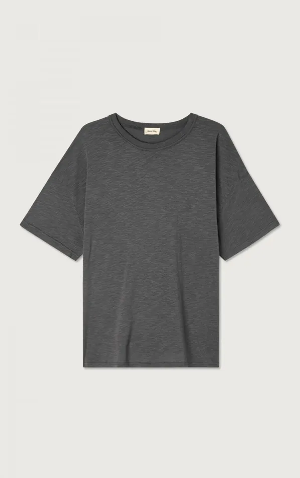 American Vintage Short Sleeve TShirts Women TShirt Jacksonville Melange Charcoal