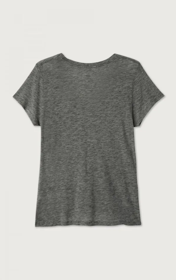 American Vintage Short Sleeve TShirts Women TShirt Jacksonville Melange Charcoal