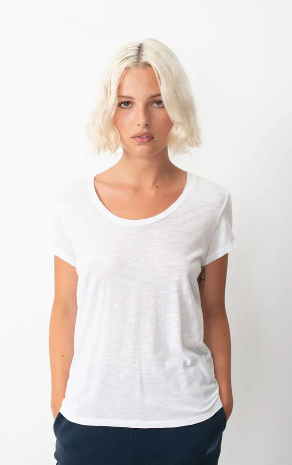 American Vintage Short Sleeve TShirts Women TShirt Jacksonville White