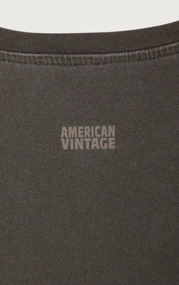 American Vintage Short Sleeve TShirts Women TShirt Pymaz Vintage Carbon