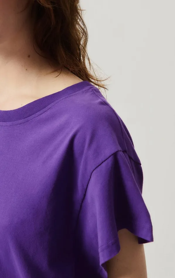 American Vintage Short Sleeve TShirts Women TShirt Vupaville Eggplant