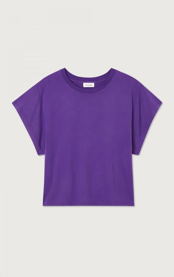 American Vintage Short Sleeve TShirts Women TShirt Vupaville Eggplant