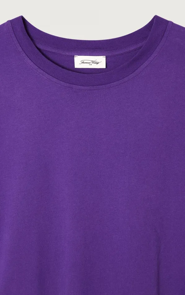 American Vintage Short Sleeve TShirts Women TShirt Vupaville Eggplant