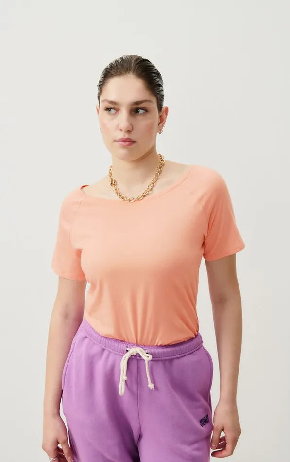 American Vintage Short Sleeve TShirts Women TShirt Xoubow Pink Flamingo