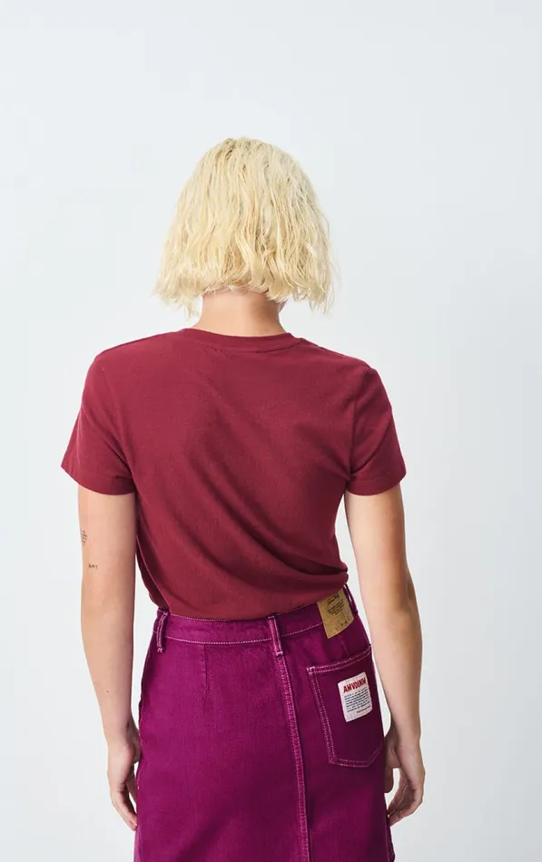 American Vintage Short Sleeve TShirts Women TShirt Ypawood Melange Berry American Vintage Short Sleeve TShirts Women TShirt Ypawood Melange Berry