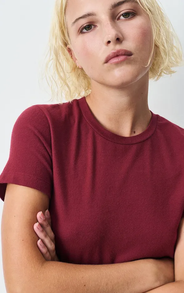 American Vintage Short Sleeve TShirts Women TShirt Ypawood Melange Berry American Vintage Short Sleeve TShirts Women TShirt Ypawood Melange Berry