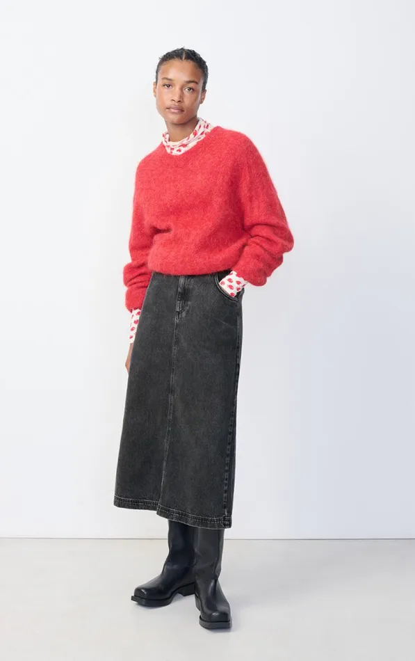 American Vintage Skirts Women Skirt Yopday Black Salt And Pepper American Vintage Skirts Women Skirt Yopday Black Salt And Pepper
