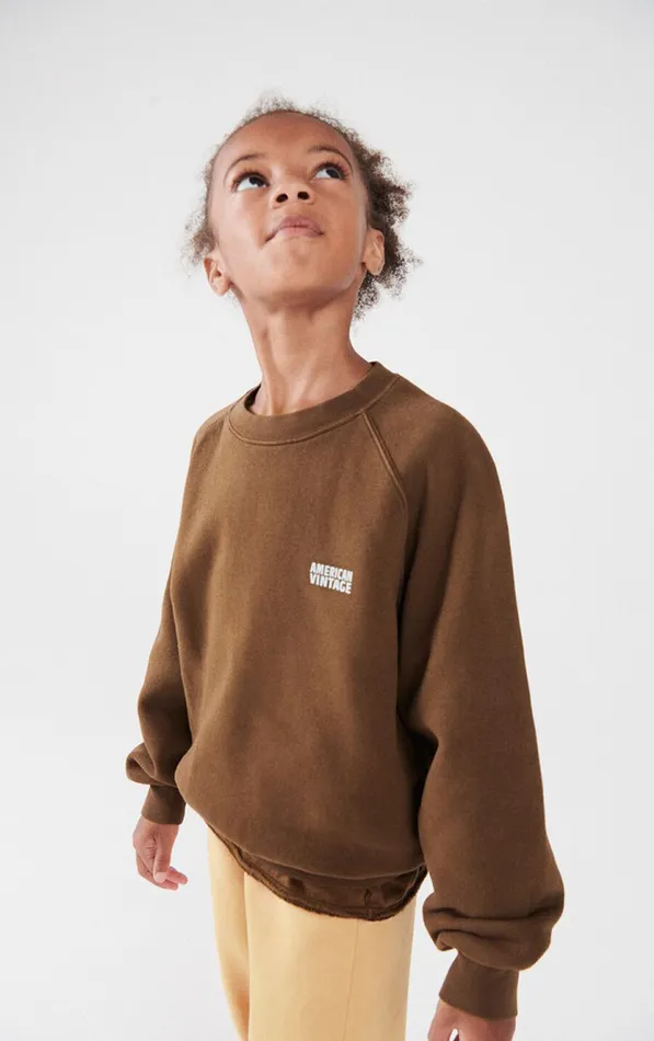 American Vintage Sweatshirts Kids Sweatshirt Izubird Candied Chestnut Vintage