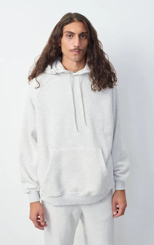 American Vintage Sweatshirts Men Hoodie Baptown Heather Grey