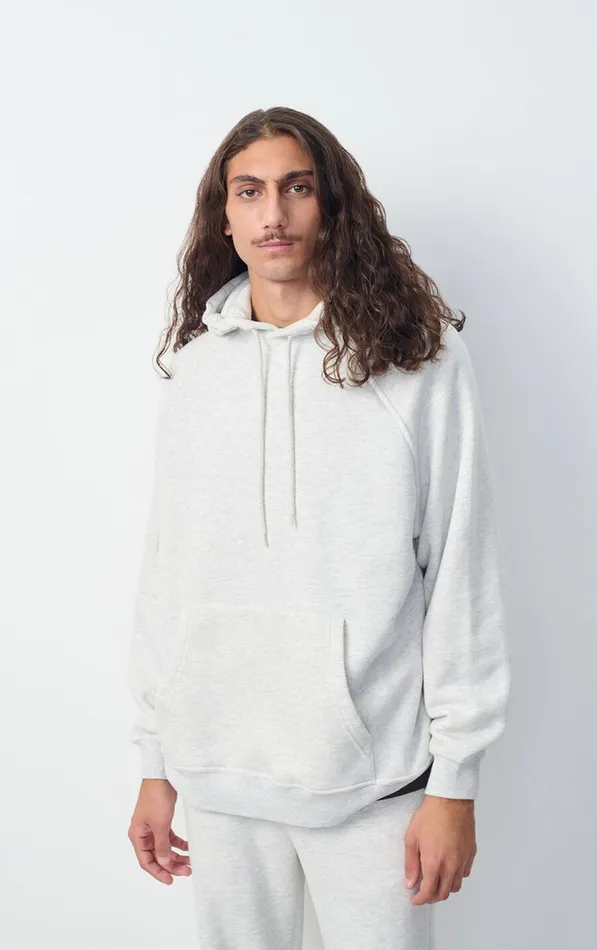 American Vintage Sweatshirts Men Hoodie Baptown Heather Grey