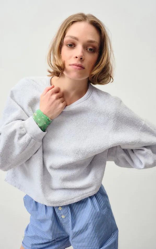 American Vintage Sweatshirts Women Sweatshirt Bobypark Arctic Melange