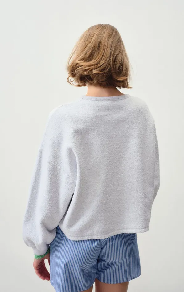 American Vintage Sweatshirts Women Sweatshirt Bobypark Arctic Melange American Vintage Sweatshirts Women Sweatshirt Bobypark Arctic Melange
