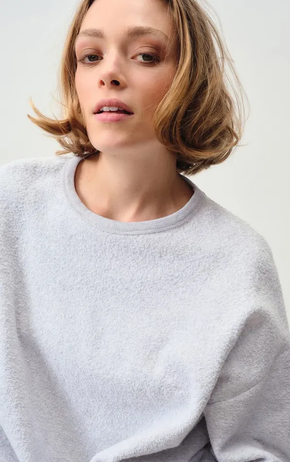 American Vintage Sweatshirts Women Sweatshirt Bobypark Arctic Melange American Vintage Sweatshirts Women Sweatshirt Bobypark Arctic Melange