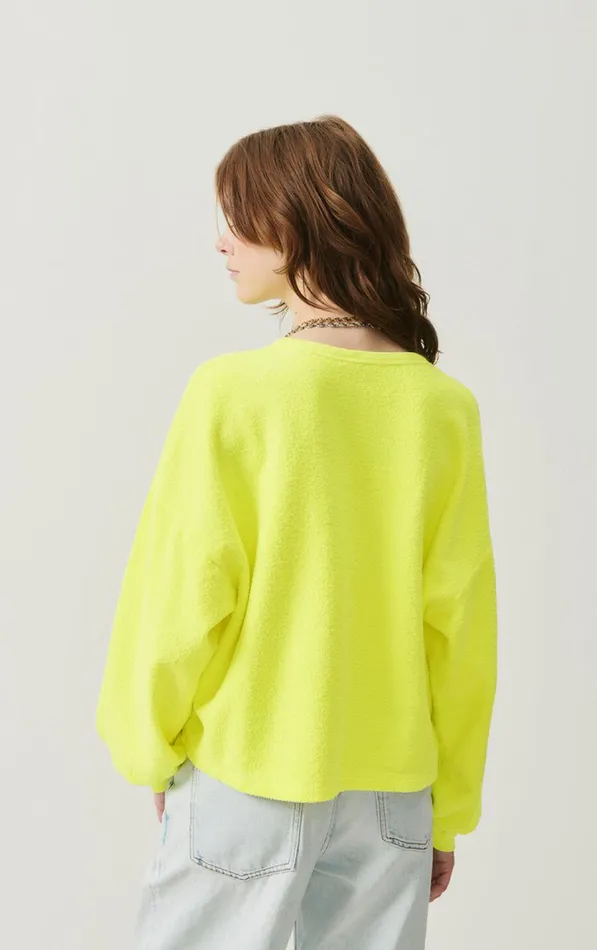 American Vintage Sweatshirts Women Sweatshirt Bobypark Neon Yellow