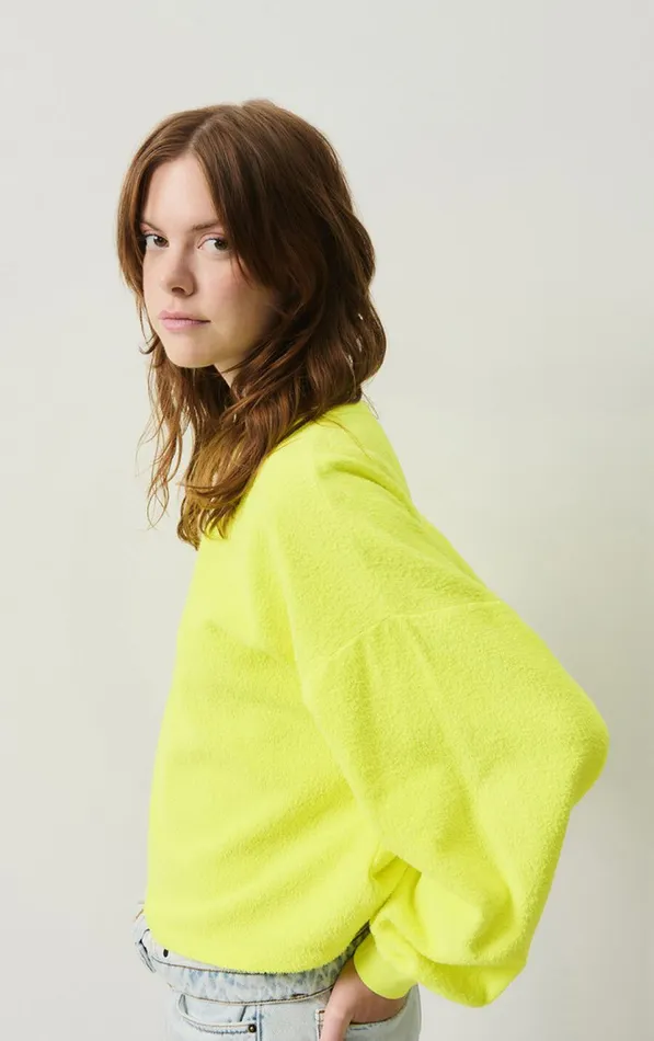 American Vintage Sweatshirts Women Sweatshirt Bobypark Neon Yellow