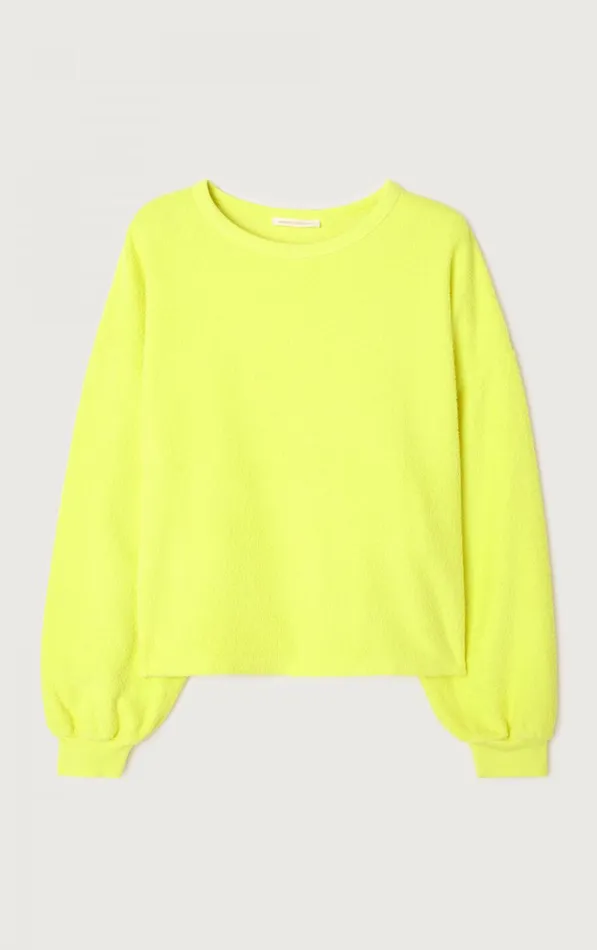 American Vintage Sweatshirts Women Sweatshirt Bobypark Neon Yellow