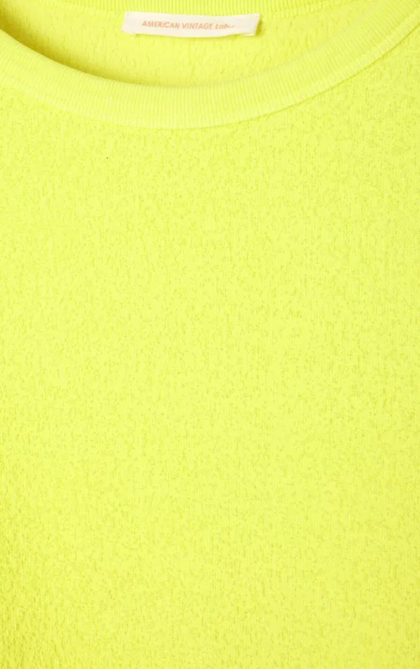 American Vintage Sweatshirts Women Sweatshirt Bobypark Neon Yellow