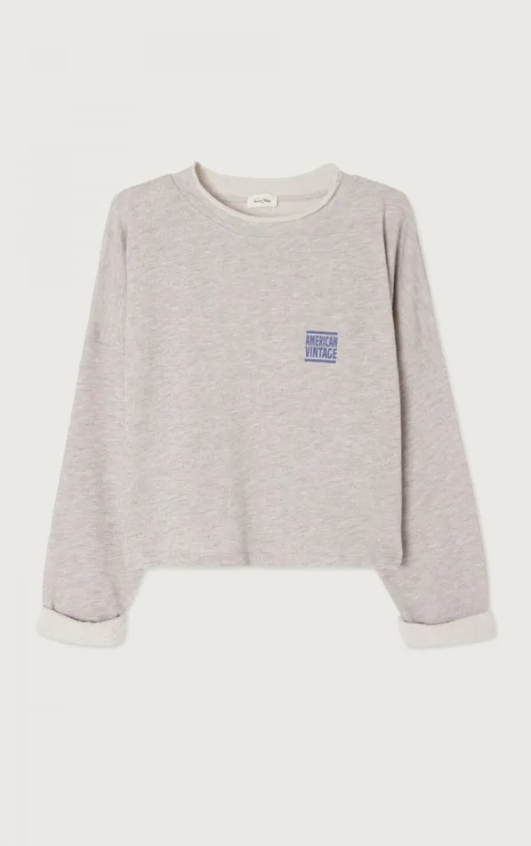 American Vintage Sweatshirts Women Sweatshirt Zofbay Heather Grey American Vintage Sweatshirts Women Sweatshirt Zofbay Heather Grey