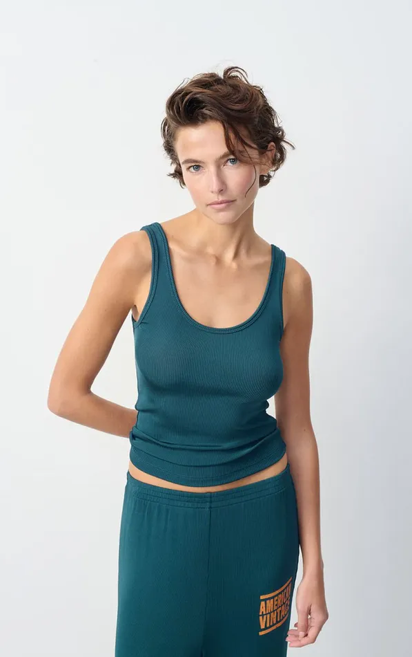 American Vintage Tops and Tanktops Women Tank Top Azyro Petrol