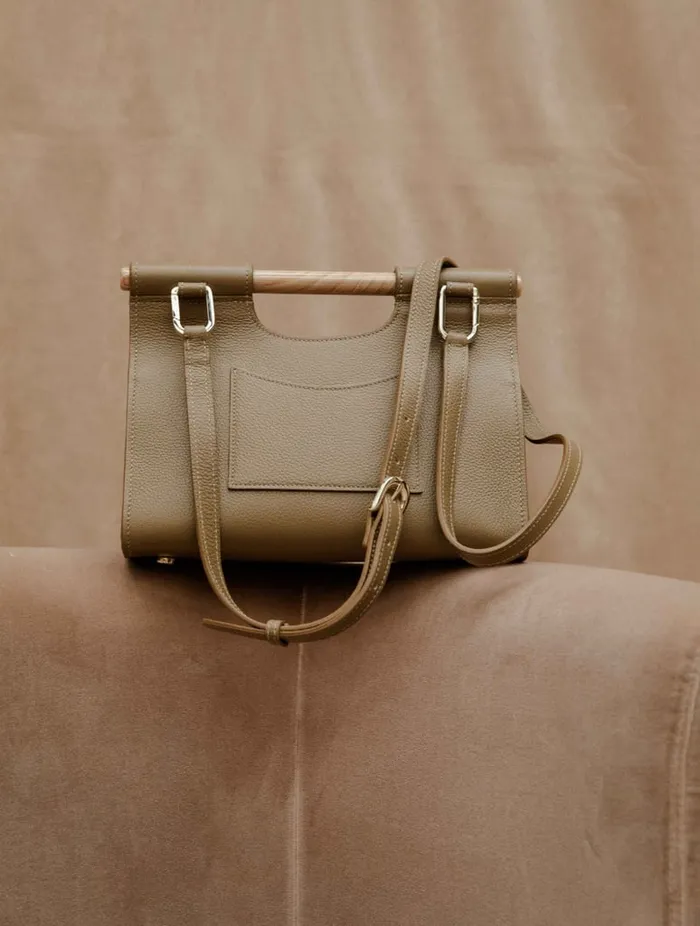 Ancne Khaki Women Bobbies Bags
