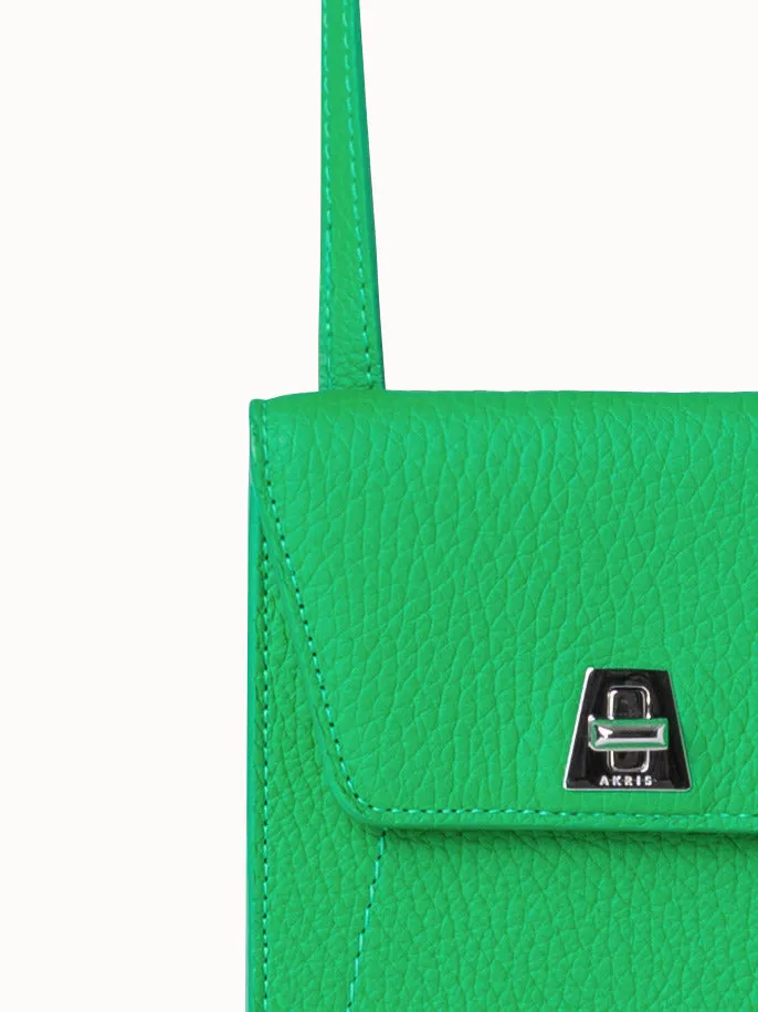 Anouk Phone Pouch In Cervocalf Leather Bamboo Women Akris Phone Pouch