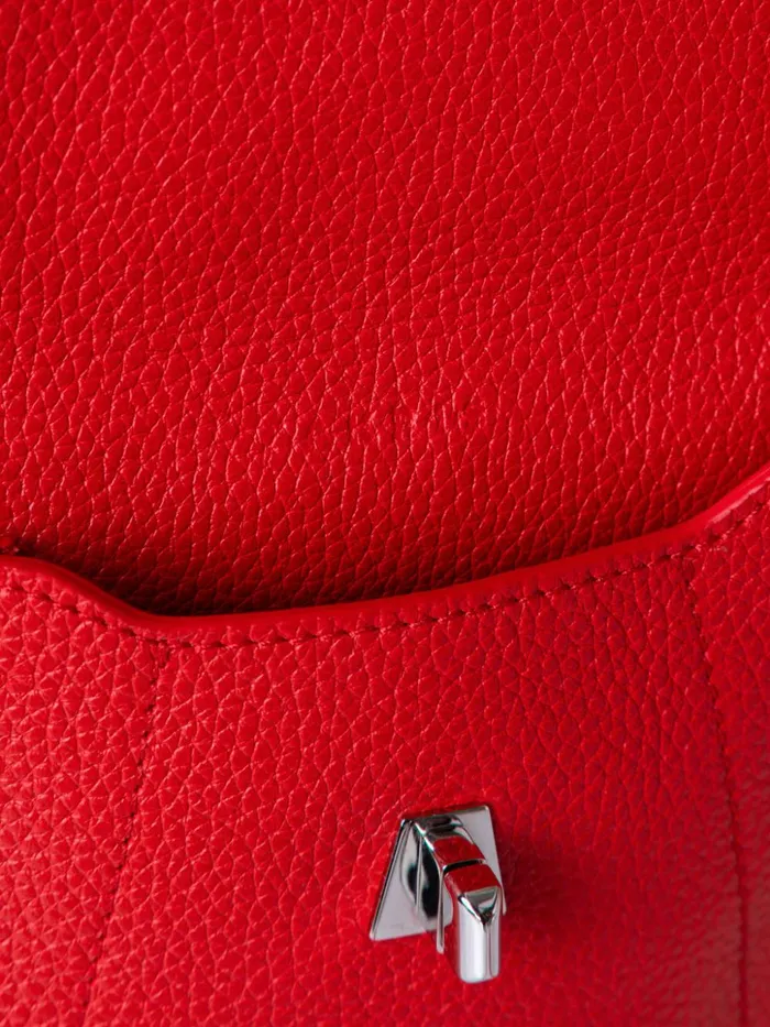 Anouk Phone Pouch In Cervocalf Leather Scarlet Women Akris Phone Pouch