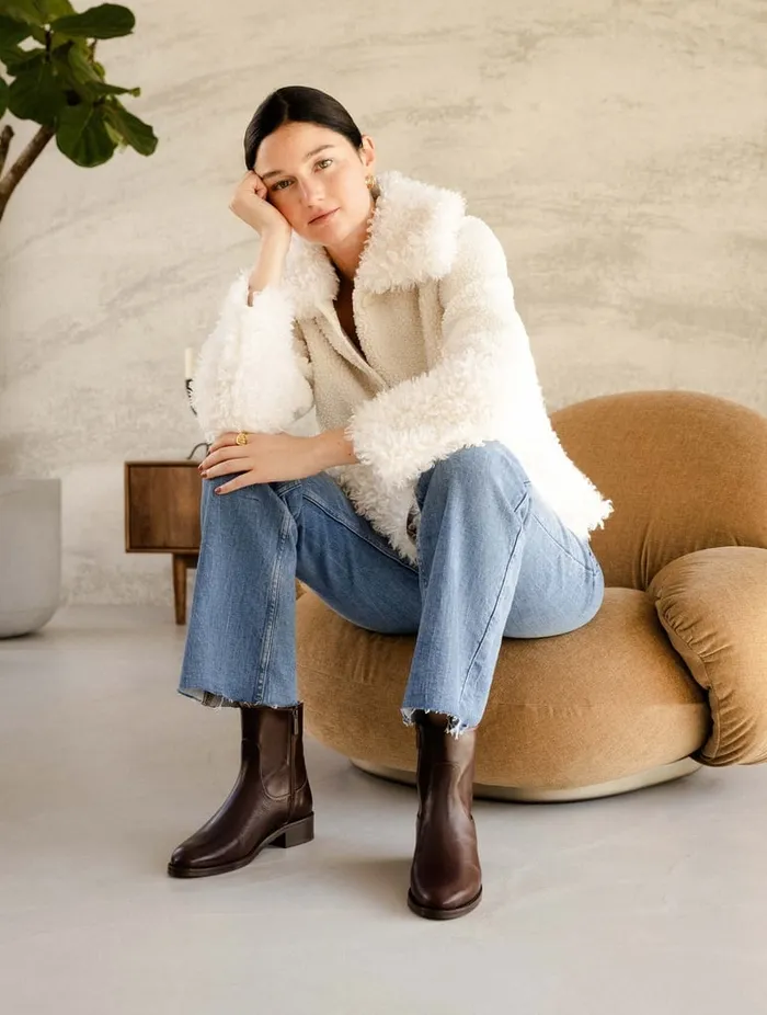 Arij Irish Coffee Women Bobbies Ankle Boots