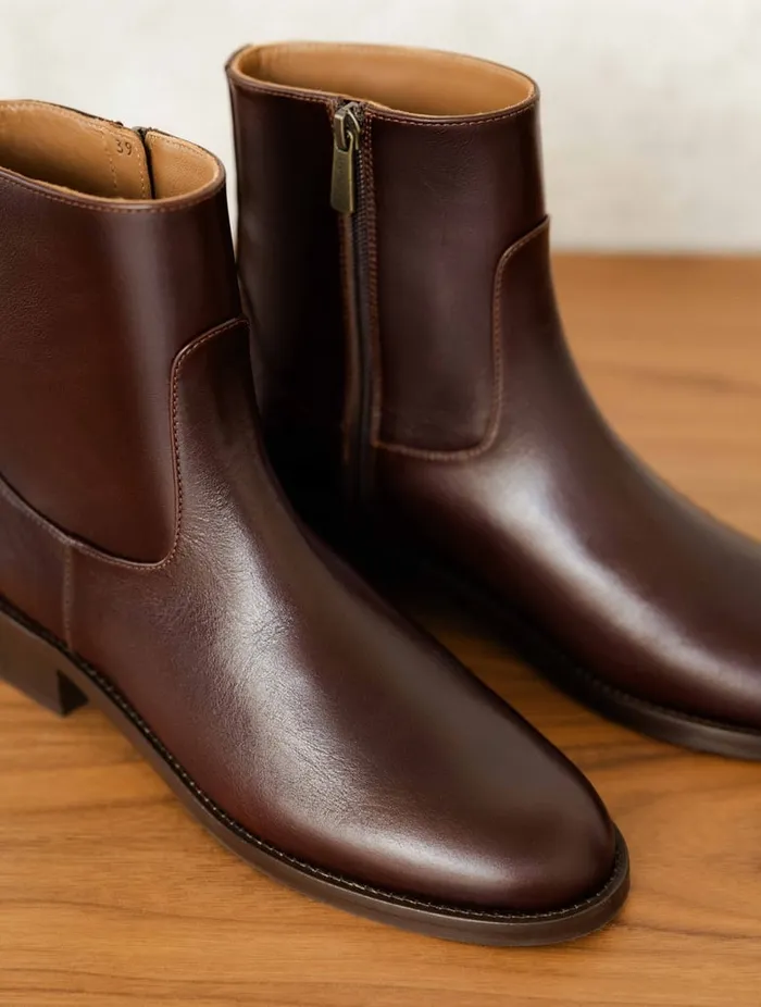 Arij Irish Coffee Women Bobbies Ankle Boots