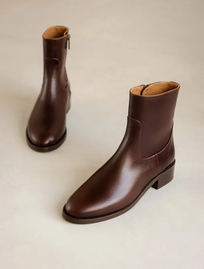 Arij Irish Coffee Women Bobbies Ankle Boots