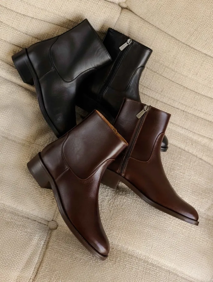 Arij Irish Coffee Women Bobbies Ankle Boots