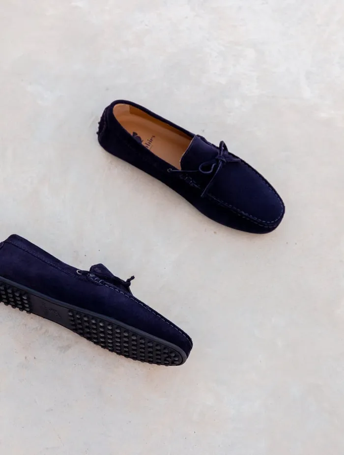 Ayrton Navy Blue Men Bobbies Loafers