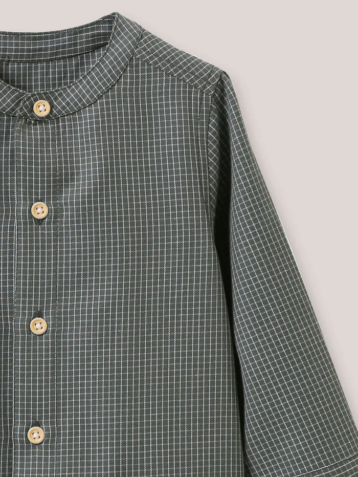 Baby Cyrillus Baby Boy Check Shirt Carreaux Kaki