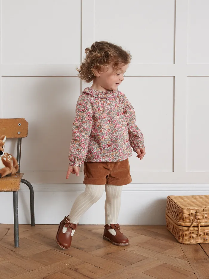 Baby Cyrillus Baby Girl Babingdon Motif Blouse Made With Liberty Fabric Lib Babington Rose