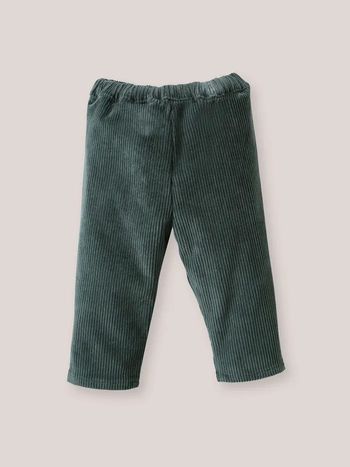 Baby Cyrillus Baby Girl Wide Wale Corduroy Trousers Eucalyptus