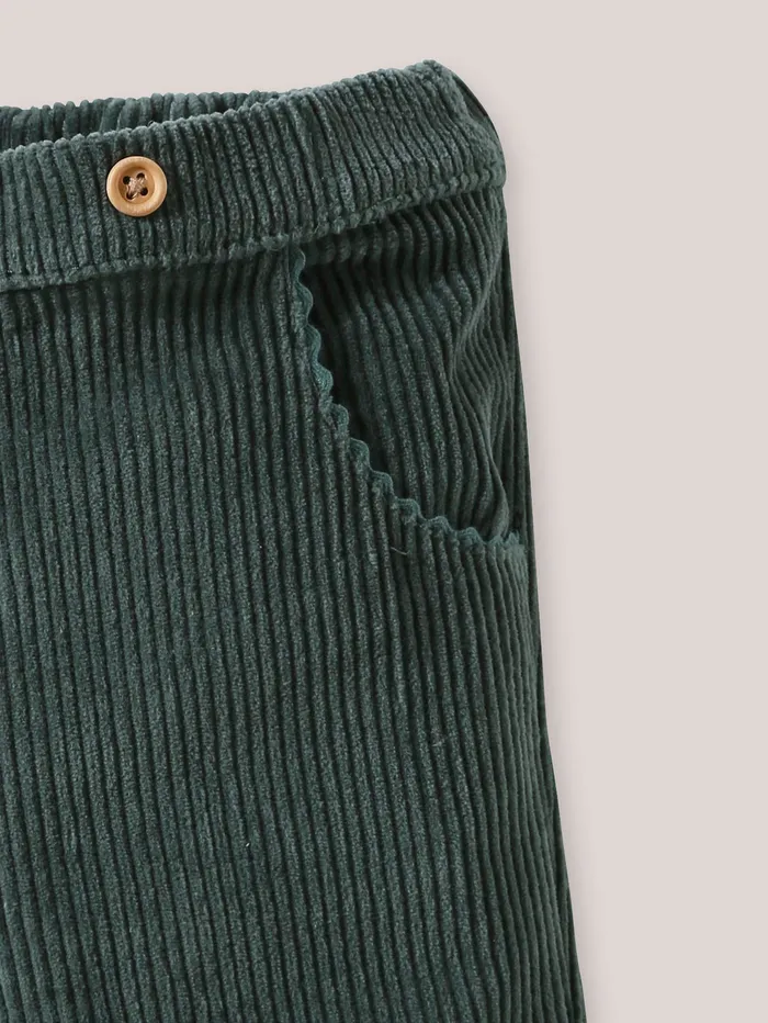 Baby Cyrillus Baby Girl Wide Wale Corduroy Trousers Eucalyptus