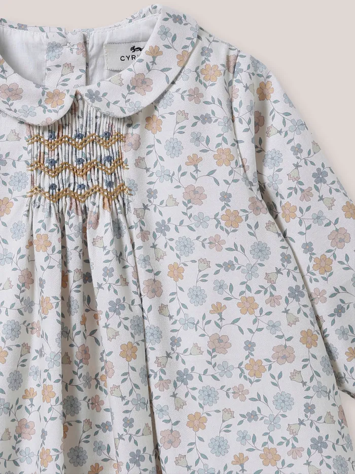 Baby Cyrillus Birth Jane Print Dress Imp Jane Pastel