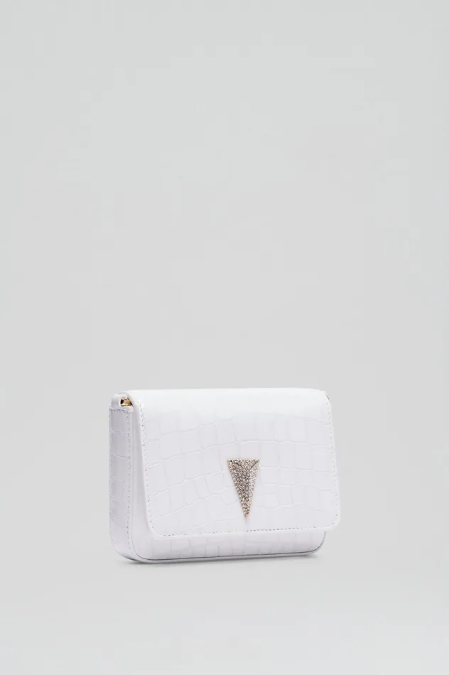 Bags MINI TRIANGLE DIAMANTE BAG WHITE 8211 Scanlan Theodore Women
