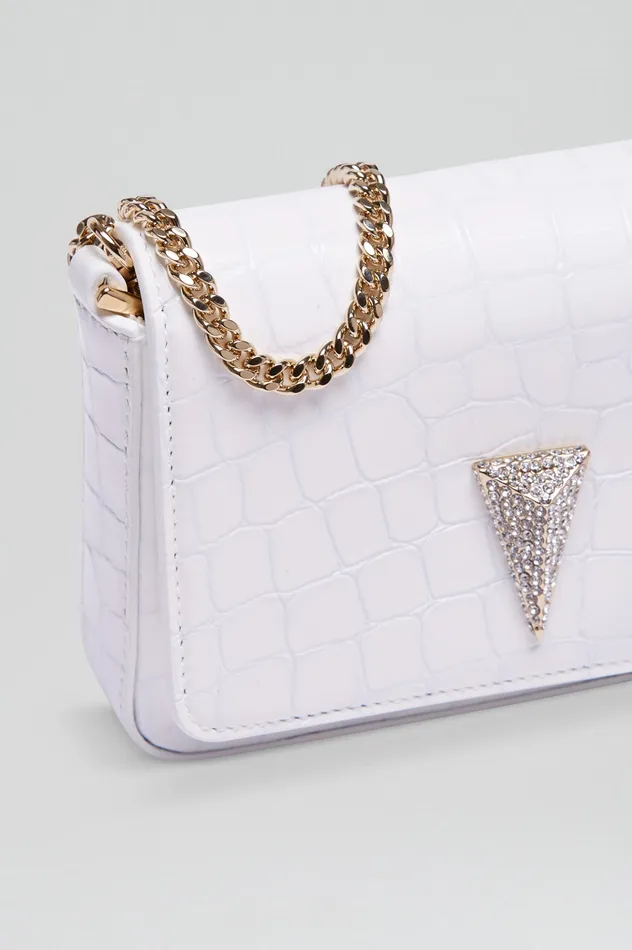 Bags MINI TRIANGLE DIAMANTE BAG WHITE 8211 Scanlan Theodore Women