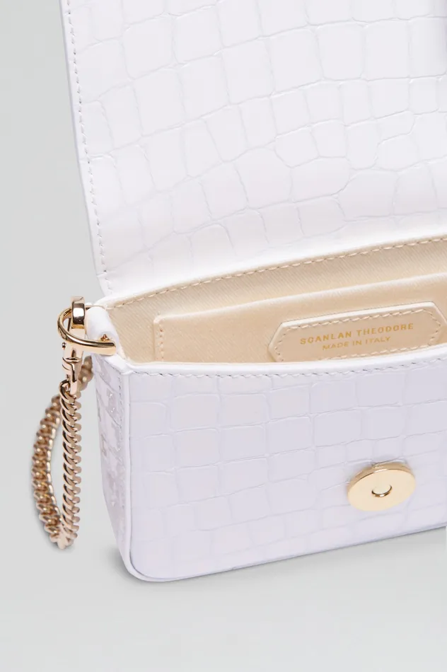 Bags MINI TRIANGLE DIAMANTE BAG WHITE 8211 Scanlan Theodore Women