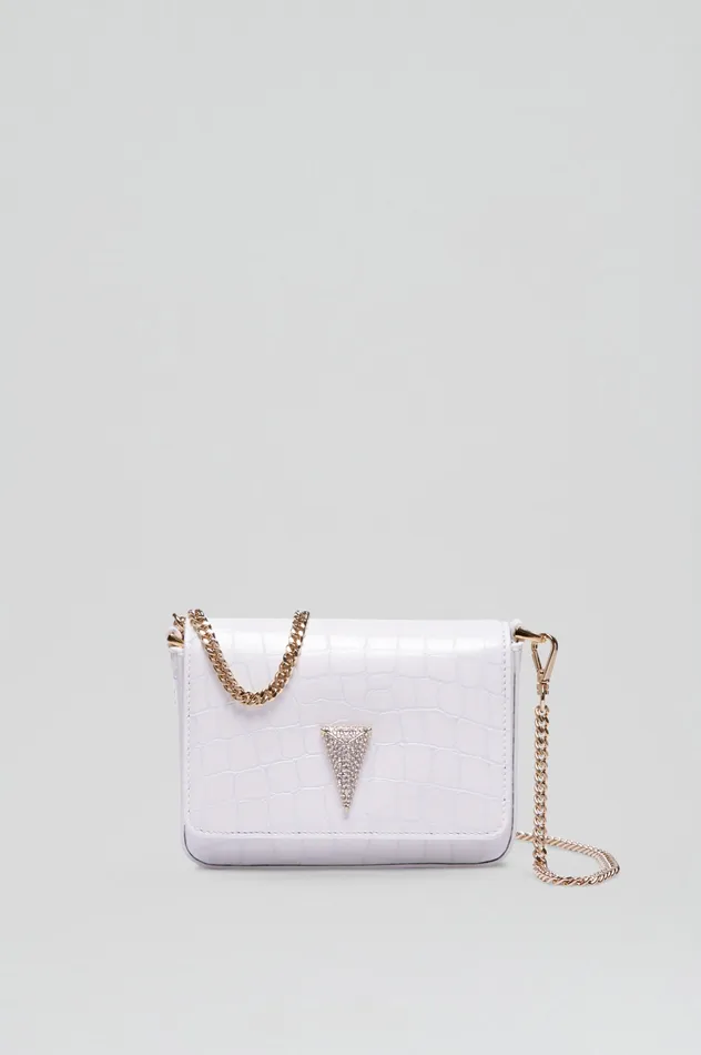Bags MINI TRIANGLE DIAMANTE BAG WHITE 8211 Scanlan Theodore Women