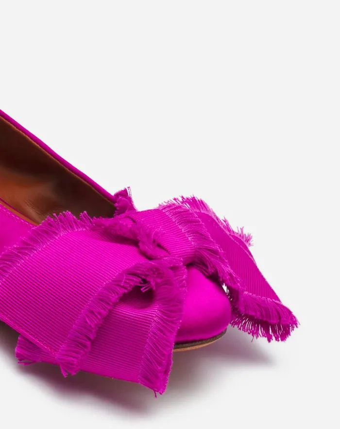 Ballerina Flat With A Satin Bow Fuchsia Women Lanvin Loafers Ballerina Flat With A Satin Bow Fuchsia Women Lanvin Loafers