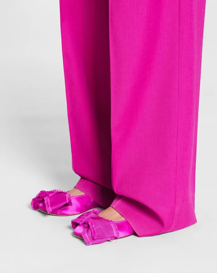 Ballerina Flat With A Satin Bow Fuchsia Women Lanvin Loafers Ballerina Flat With A Satin Bow Fuchsia Women Lanvin Loafers