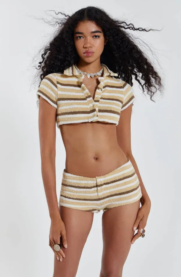 Beach Coords Women Jaded London Thalia Towelling Micro Shorts