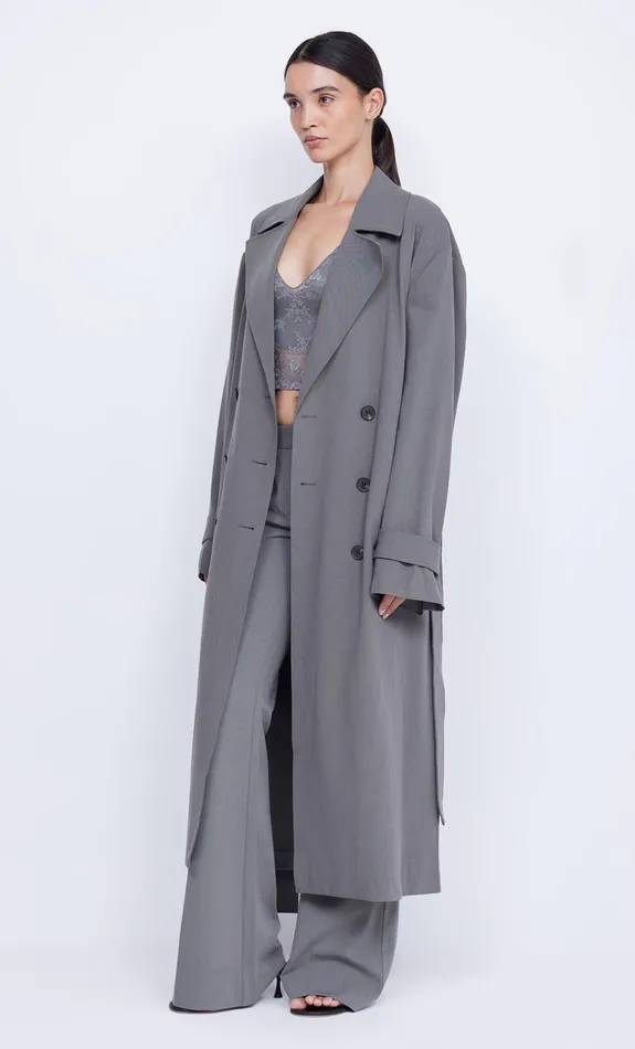 Bec Bridge Coats Jackets YVONNE TRENCH COAT Elephant Grey 8211 Women