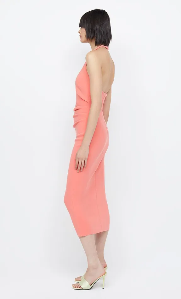 Bec Bridge Dresses CYNDIE HALTER MIDI DRESS Coral 8211 Women